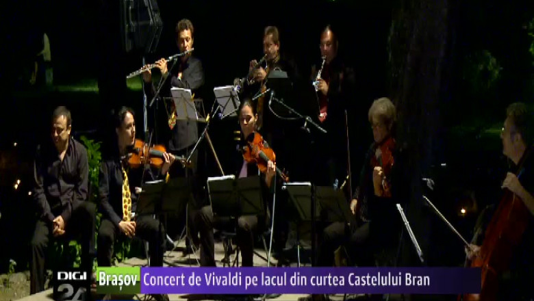Concert de Vivaldi, pe lacul din curtea Castelului Bran Imagine