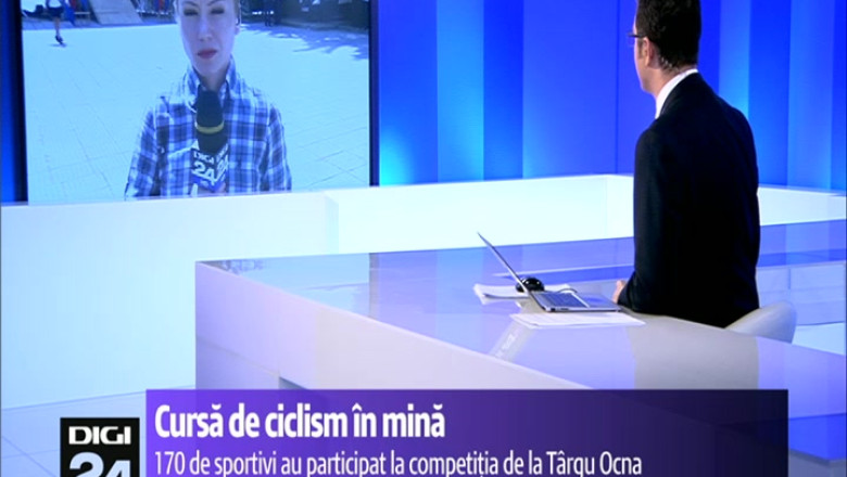 Concurs de ciclism in mina de sare Trotus, la 240 de metri adancime Imagine