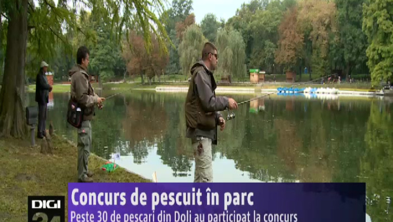 Concurs de pescuit in Parcul Nicolae Romanescu din Craiova  Imagine