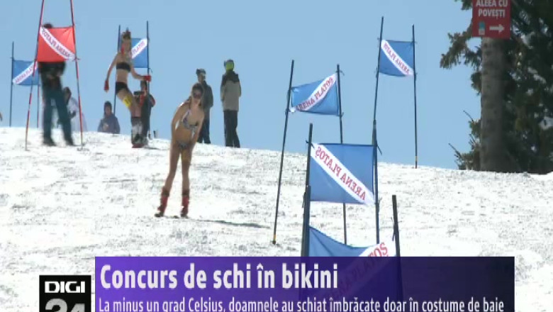 Concurs de schi in bikini  Imagine