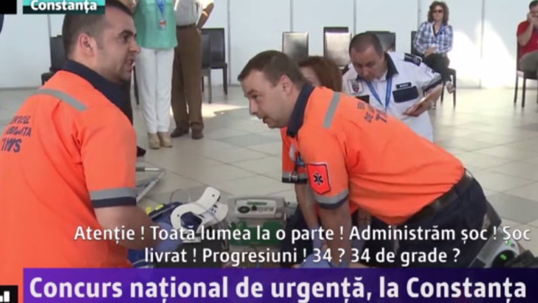 Concurs national de urgenta, la Constanta. Zeci de echipaje din tara aplica tehnici noi de salvare Imagine