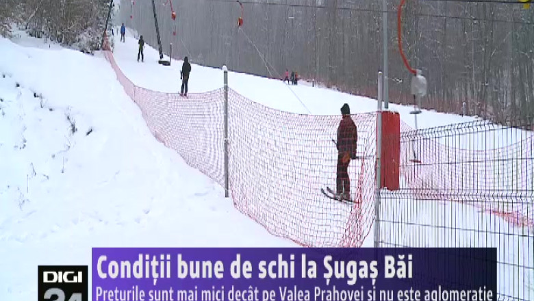 Conditii bune de schi la Sugas Bai. Preturile sunt mai mici decat pe Valea Prahovei si nu este aglomeratie Imagine