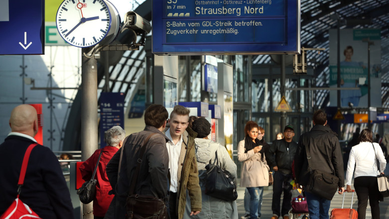 Conductorii de tren din Germania au intrat in greva Imagine