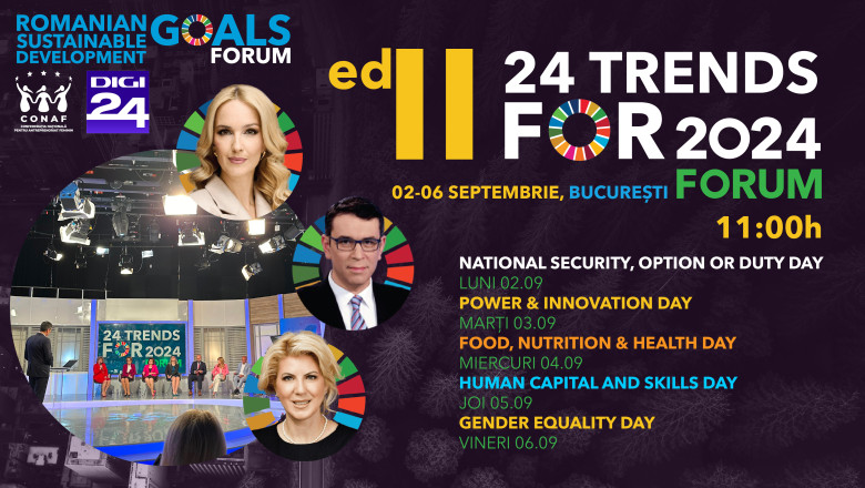 Confederatia Nationala pentru Antreprenoriat Feminin - CONAF - prezinta o noua serie de conferinte sub egida 24 TRENDS FOR 2024 Imagine