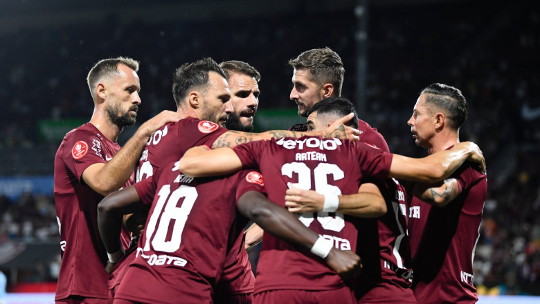 Conference League. CFR s-a impus in Gruia, desi a jucat jumatate de meci in 10. CFR Cluj - Pafos 1-0 Imagine