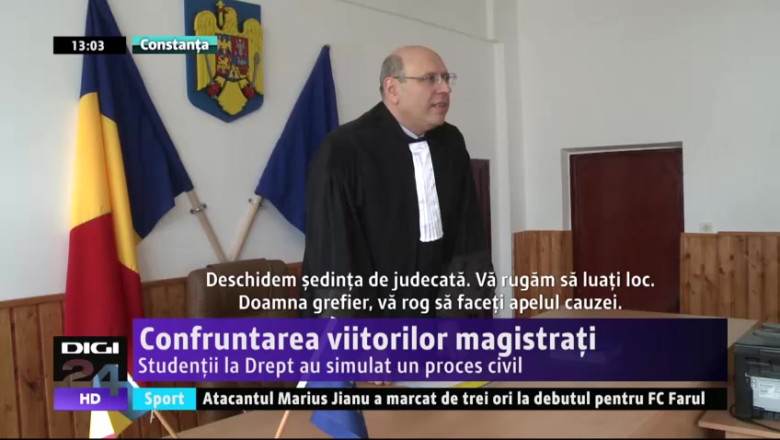 Confruntarea viitorilor magistrati. Studentii la Drept au simulat un proces civil  Imagine