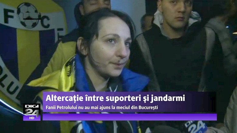 Confruntari dure intre suporterii Petrolul Ploiesti si jandarmi. Trei fani ai lupilor galbeni sunt cercetati Imagine