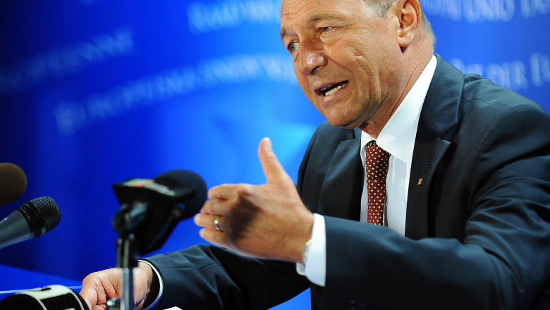 Consiliul European la Bruxelles. Romania este reprezentata de presedintele Traian Basescu Imagine