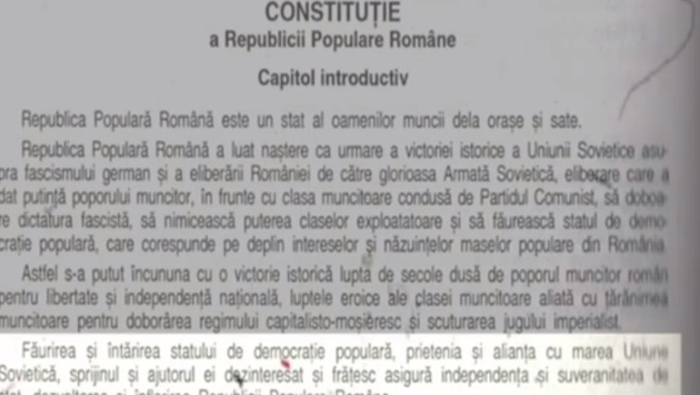 Constitutii cu dedicatie pentru PCR. Intre 1948 si 1989, partidul unic era singura forta politica admisa Imagine