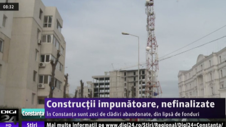 Constructii impunatoare, nefinalizate. In Constanta sunt zeci de cladiri abandonate, din lipsa de fonduri Imagine