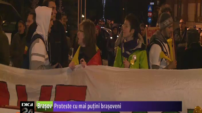 Continua protestele pentru Rosia Montana. Tot mai putini brasoveni ies la mars Imagine