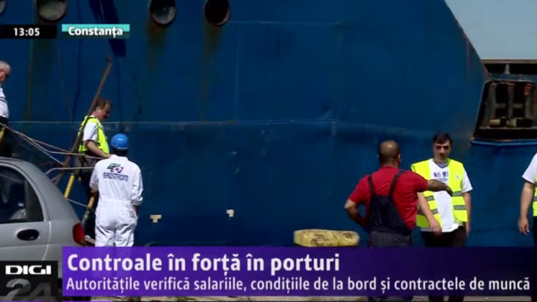 Controale in forta in porturi. Autoritatile verifica salariile, conditiile de la bord si contractele de munca Imagine