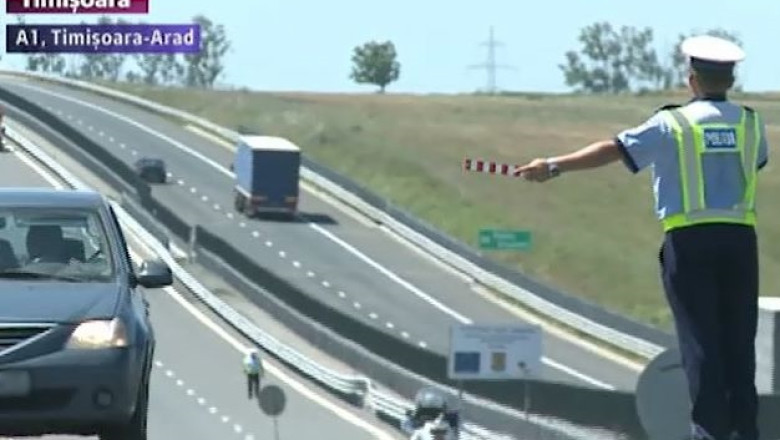 Control de amploare pe autostrada Timisoara - Arad Imagine