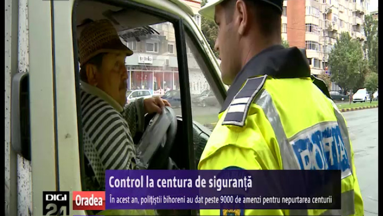 Control la centura de siguranta. In acest an, politistii bihoreni au dat 9000 de amenzi pentru nepurtarea centurii Imagine