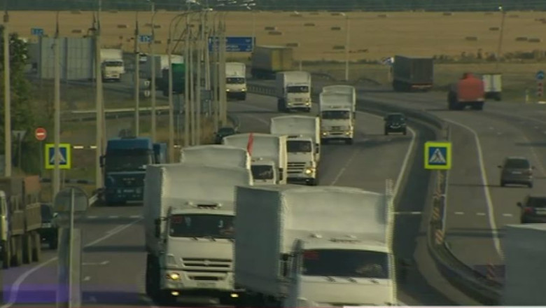 Convoiul umanitar rusesc a ajuns la 35 de kilometri de granita cu Ucraina Imagine