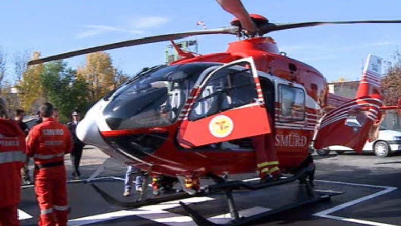 Copil in coma, salvat cu elicopterul SMURD Imagine