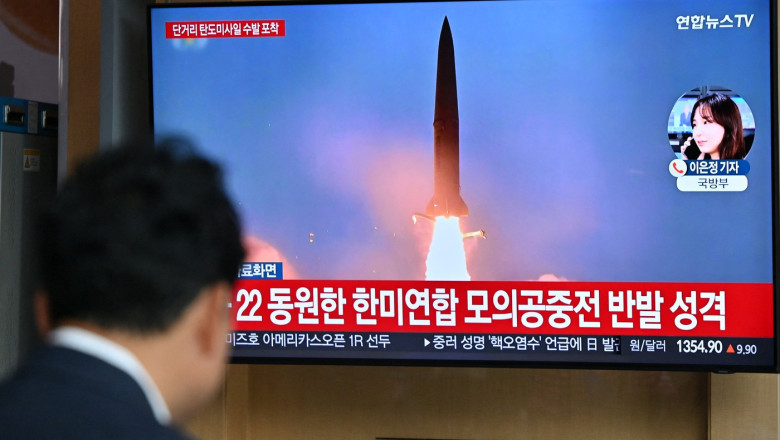 Coreea de Nord a lansat inca o racheta balistica „neidentificata” spre Marea Japoniei Imagine