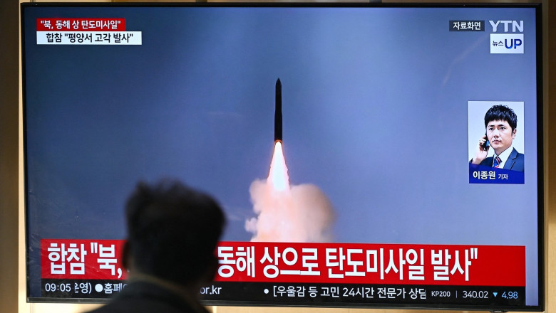 Coreea de Nord a lansat o racheta balistica cu raza lunga de actiune in Marea Japoniei. „Armata noastra a ridicat nivelul de alerta” Imagine
