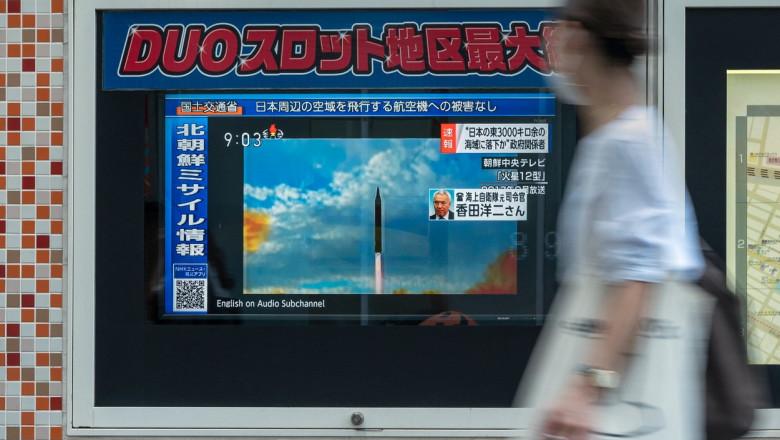 Coreea de Nord a lansat o racheta balistica deasupra Japoniei, guvernul nipon a dat alerta. Actiunea contravine normelor internationale Imagine