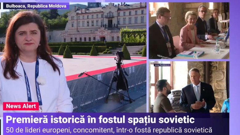 Corespondenta Digi24 din Republica Moldova: Concluziile summitului Comunitatii Politice Europene (CPE) de la Bulboaca Imagine