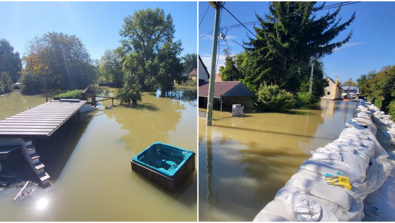 Corespondenta din Ungaria: Cum arata barajele temporare construite in fata potopului de pe Dunare. Decizia radicala a unui primar Imagine