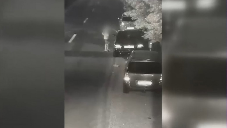 Cosmar intr-un cartier de lux din Bucuresti. Un barbat a vandalizat cu o piatra 16 masini, in doar cateva ore Imagine