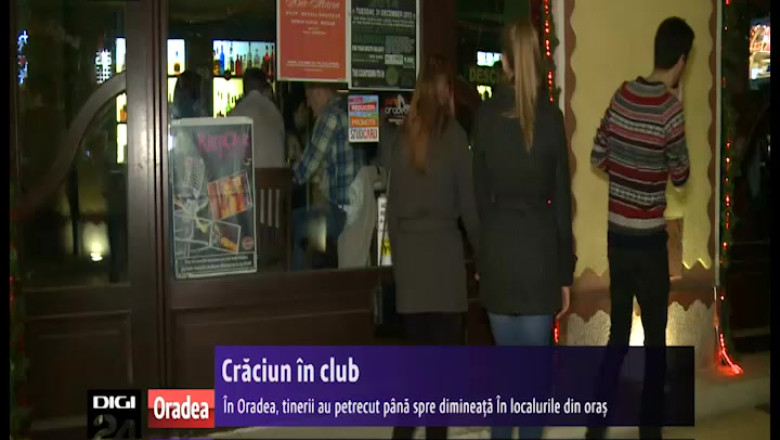 Craciun in club. In Oradea, tinerii au petrecut pana spre dimineata in localurile din oras Imagine