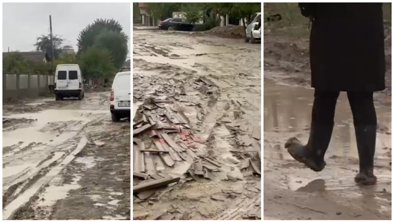 Craiova, orasul extremelor. Cum arata strazile de la periferie dupa fiecare ploaie torentiala. „Umblam cu cizme, cu pungi legate” Imagine