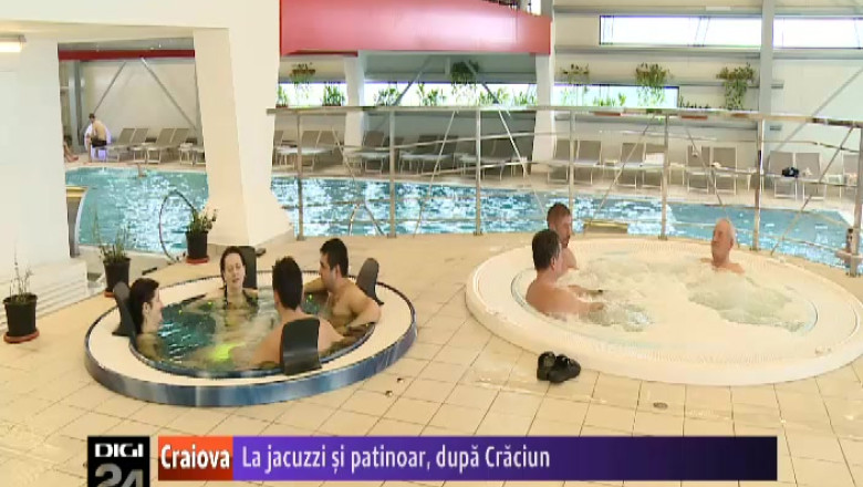 Craiovenii s-au relaxat la jacuzzi si patinoar, dupa Craciun Imagine