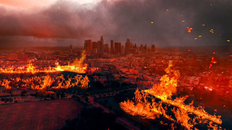Cresc emisiile de dioxid de carbon. Incendiile din Los Angeles au devenit de 25 de ori mai puternice, pe fondul incalzirii globale Imagine