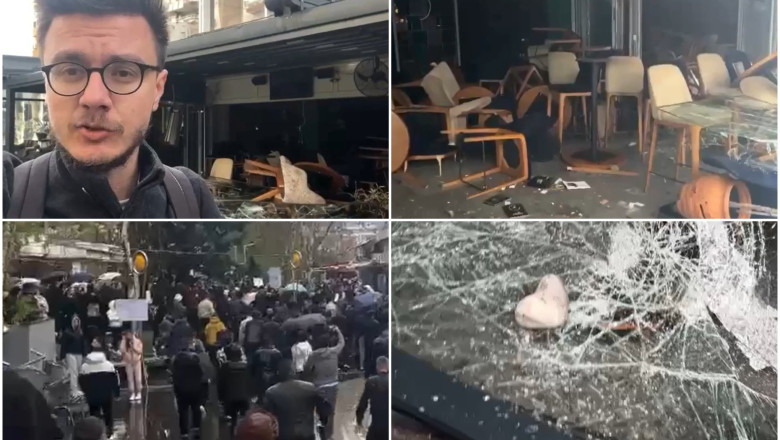 Creste furia in Macedonia de Nord, violente in orasul tragediei din club. Un restaurant, distrus de manifestanti Imagine