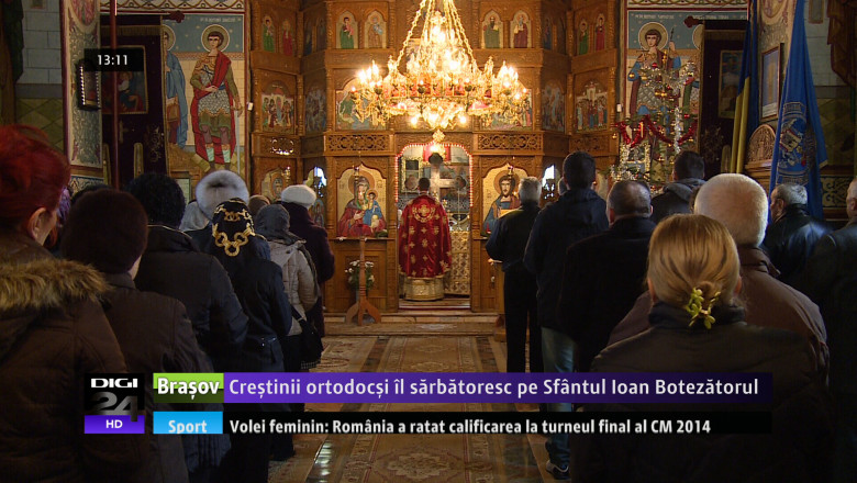 Crestinii ortodocsi il sarbatoresc pe Sfantul Ioan Botezatorul Imagine