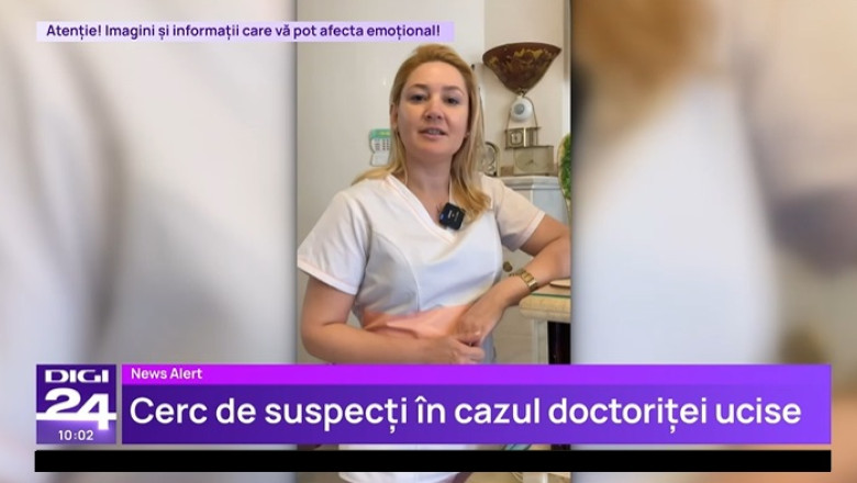 Criminalul dentistei de la Braila este inca liber. Ce piste au anchetatorii dupa audierile-maraton Imagine