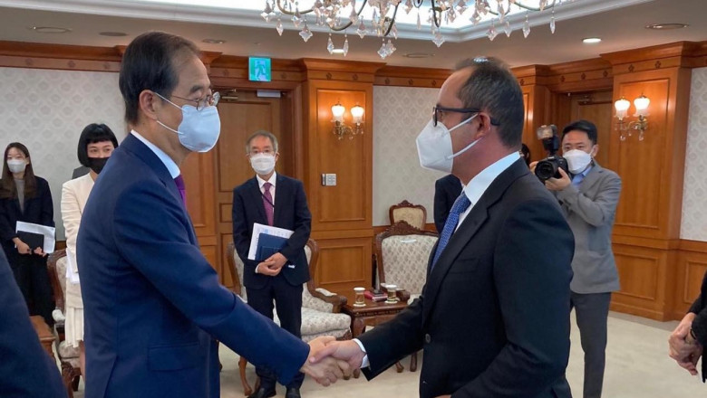 Cristian Busoi a discutat cu premierul Coreei de Sud despre colaborare in domeniul nuclear si de captare a carbonului Imagine