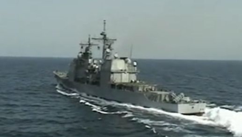 Crucisatorul USS Vella Gulf, pentru a doua oara in Portul Constanta Imagine