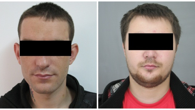 Cu arma dupa hotii de la o societate comerciala. Acestia reusisera sa taie doua lacate din trei Imagine