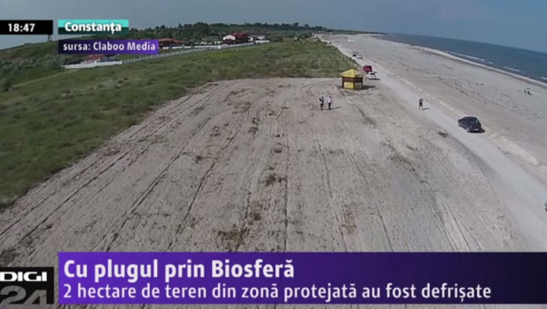 Cu plugul prin Biosfera. 2 hectare de teren din zona protejata au fost defrisate Imagine