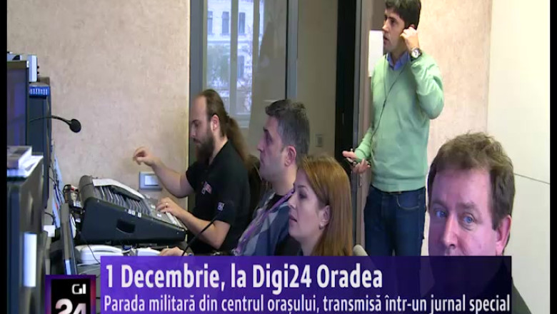 Culisele zilei de 1 Decembrie, la Digi 24 Oradea. Parada militara din centrul orasului, transmisa intr-un jurnal special Imagine