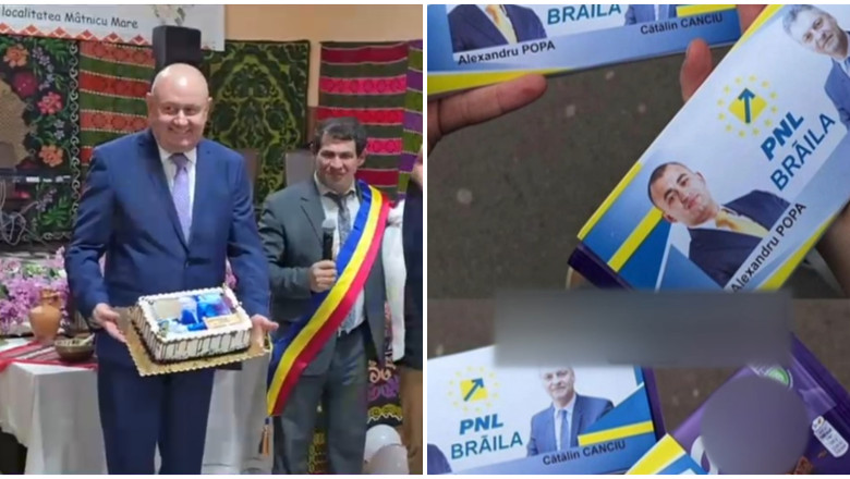 Cultul personalitatii inainte de alegeri: Elogii pentru un vicepresedinte al Curtii de Conturi si chipul alesilor locali pe ciocolata Imagine