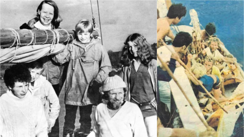 Cum a supravietuit o familie 38 de zile in mijlocul oceanului dupa ce balenele ucigase le-au scufundat vasul Imagine