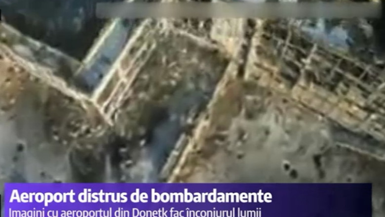 Cum arata distrugerile de pe aeroportul Donetk. Imagini filmate cu o drona Imagine
