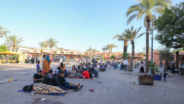 Cum arata Marrakech, distrus de cutremur. Ziduri si minarete prabusite, mormane de moloz, piata Jemaa el-Fna a ajuns un loc al durerii Imagine