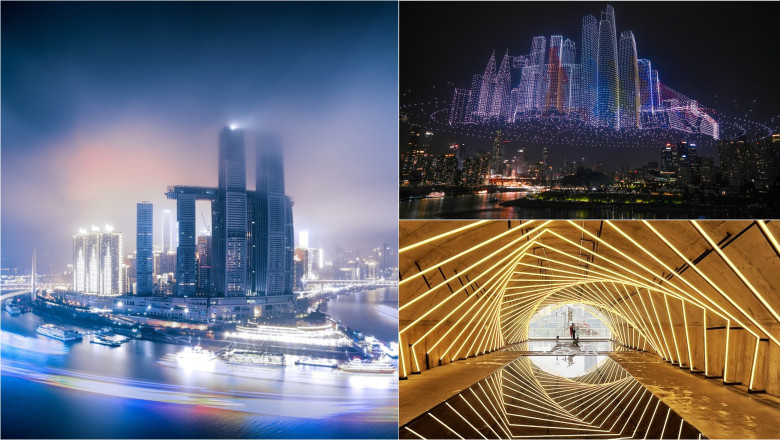 Cum arata „orasul magic 8D” al Chinei, unde metroul iti trece prin casa si parterul cladirilor se afla la 22 de etaje deasupra solului Imagine