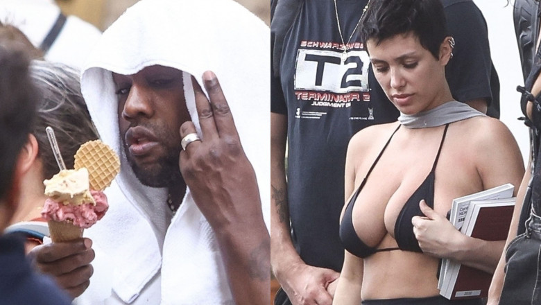 Cum au iesit Kanye West si sotia lui pe strada, la Florenta. Toate privirile au fost indreptate asupra lor Imagine