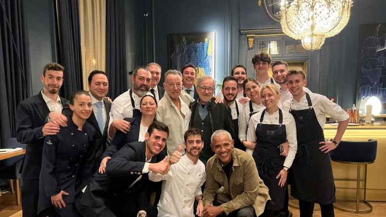 Cum s-au intalnit Barack Obama, Steven Spielberg si Bruce Springsteen intr-un restaurant din Barcelona Imagine