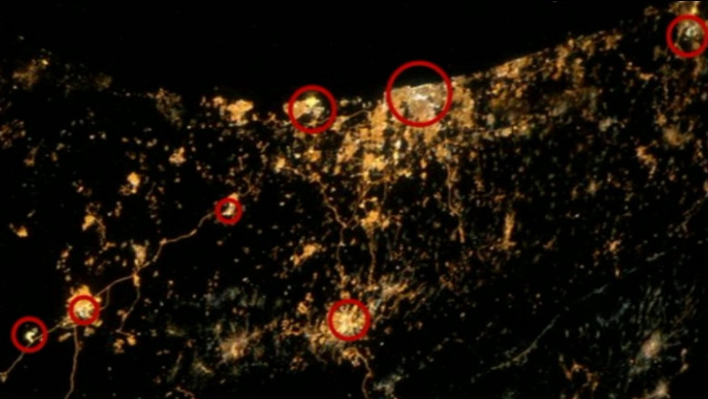 Cum se vede din spatiu conflictul din Gaza Imagine