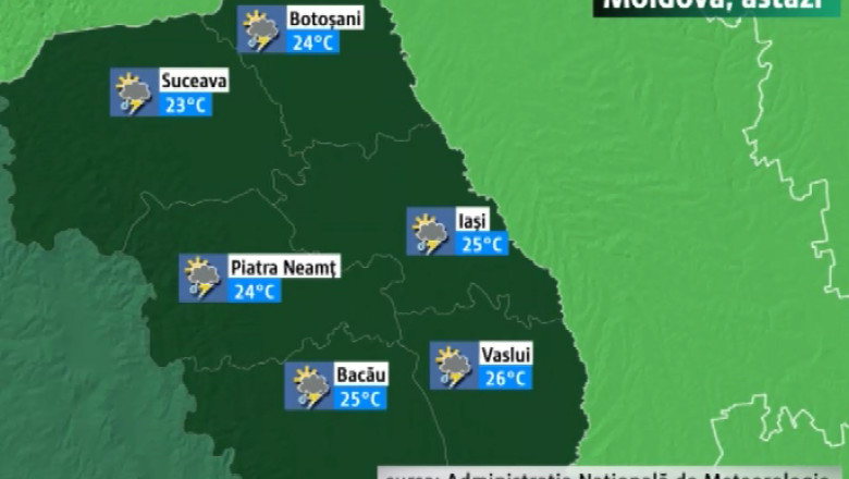 Cum va fi vremea in estul tarii? Afla de la Digi24 Iasi Imagine