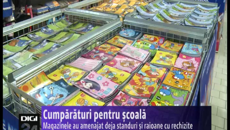 Cumparaturi pentru scoala. Magazinele au amenajat deja standuri si raioane cu rechizite Imagine