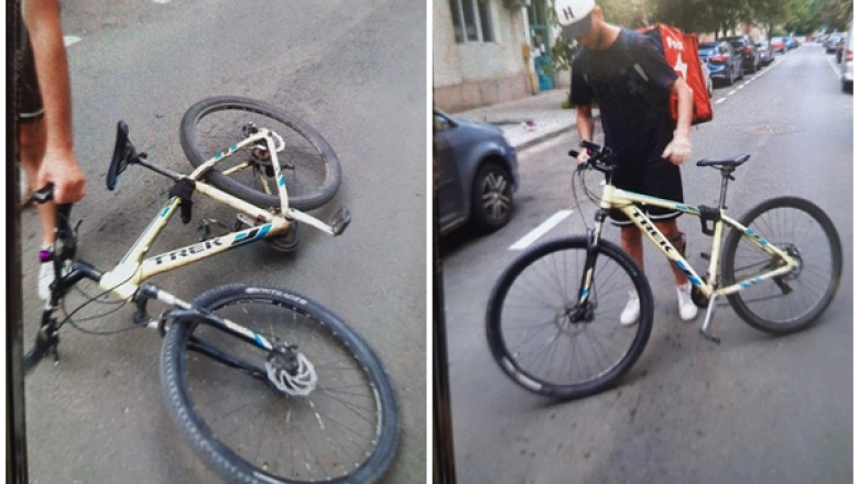 Curierul care a fugit dupa ce a lovit cu bicicleta un copil de 4 ani in Timisoara a venit singur la politie Imagine