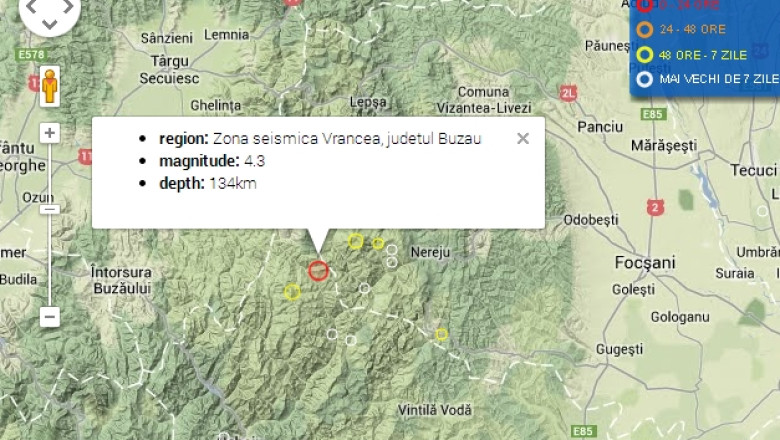 Cutremur de 4,3 pe scara Richter in zona Vrancea, Buzau Imagine
